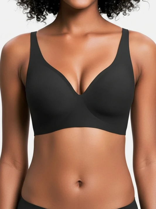 Glowiva - Wireless seamless push-up bra with deep V-neck